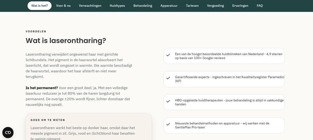 Huid.com website screenshot
