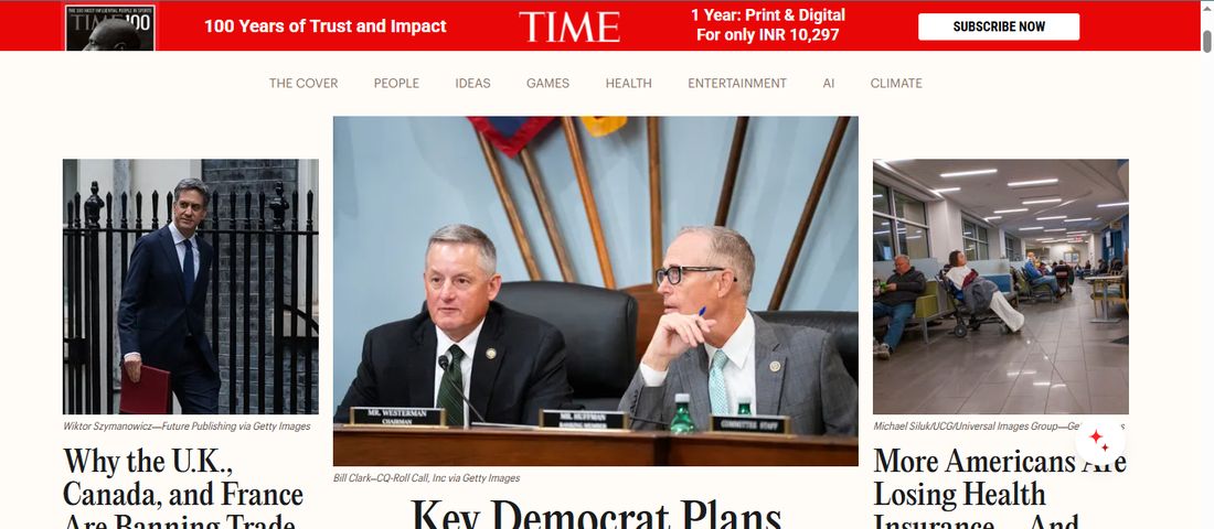 TIME Magazine website screenshot